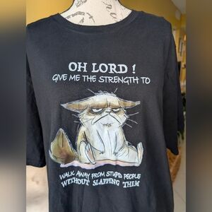 Unisex Funny Tee Black Graphic Short Sleeve Cotton T-Shirt Size 3XL